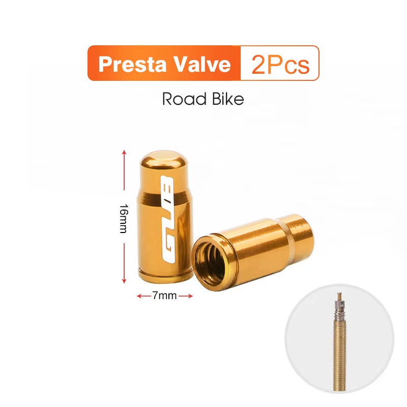 2Pcs  Aluminum CNC Bicycle Tire Valve Cap MTB Road Bike Tube Tyre Gas Nozzle Cover for AV FV Schrader Presta Valve Dustproof