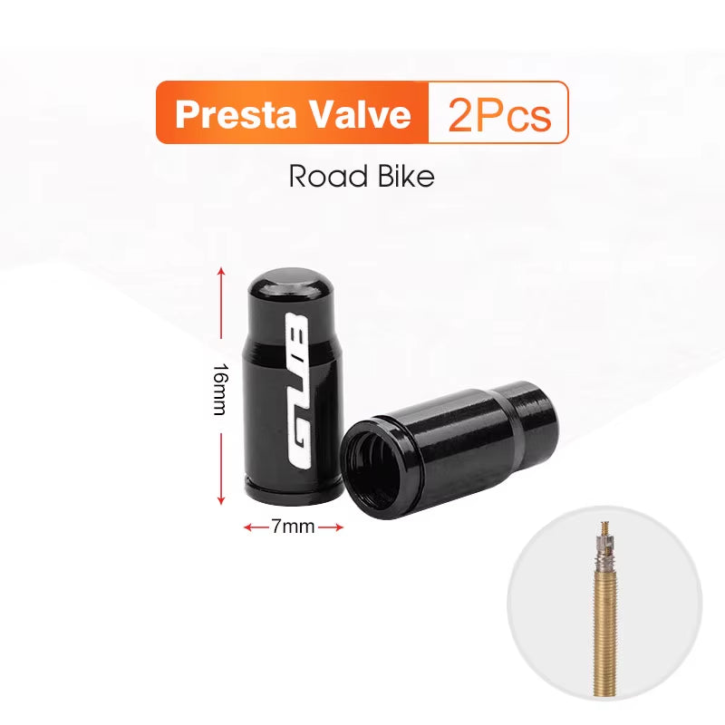 2Pcs  Aluminum CNC Bicycle Tire Valve Cap MTB Road Bike Tube Tyre Gas Nozzle Cover for AV FV Schrader Presta Valve Dustproof