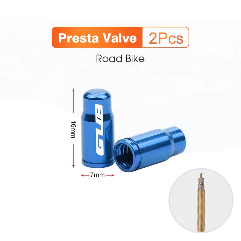 2Pcs  Aluminum CNC Bicycle Tire Valve Cap MTB Road Bike Tube Tyre Gas Nozzle Cover for AV FV Schrader Presta Valve Dustproof