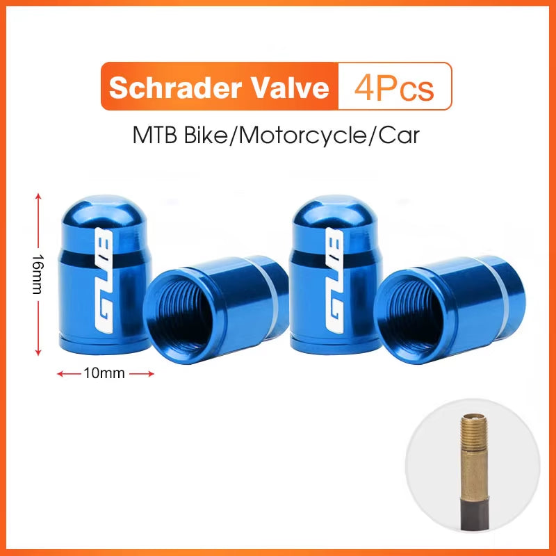 2Pcs  Aluminum CNC Bicycle Tire Valve Cap MTB Road Bike Tube Tyre Gas Nozzle Cover for AV FV Schrader Presta Valve Dustproof