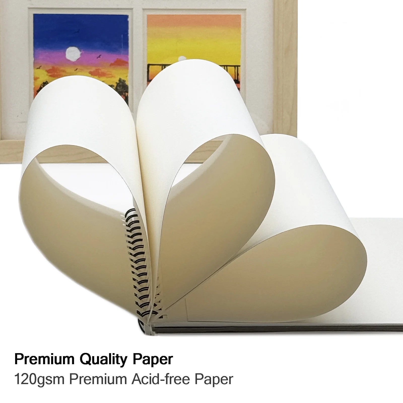 9"X12" Sketch Book 120Gsm, 2 Pack Top Spiral Bound Sketch Pad for Drawing, Acid-Free Paper 60 Sheets A4 Art Sketchbook Pad for Beginners Adult Artists