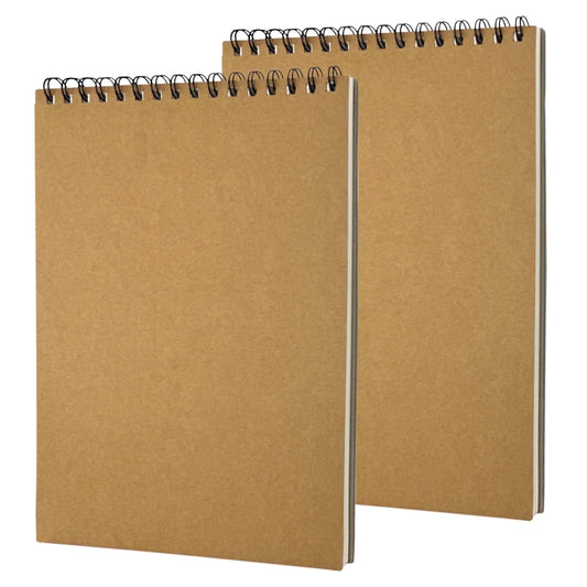 9"X12" Sketch Book 120Gsm, 2 Pack Top Spiral Bound Sketch Pad for Drawing, Acid-Free Paper 60 Sheets A4 Art Sketchbook Pad for Beginners Adult Artists