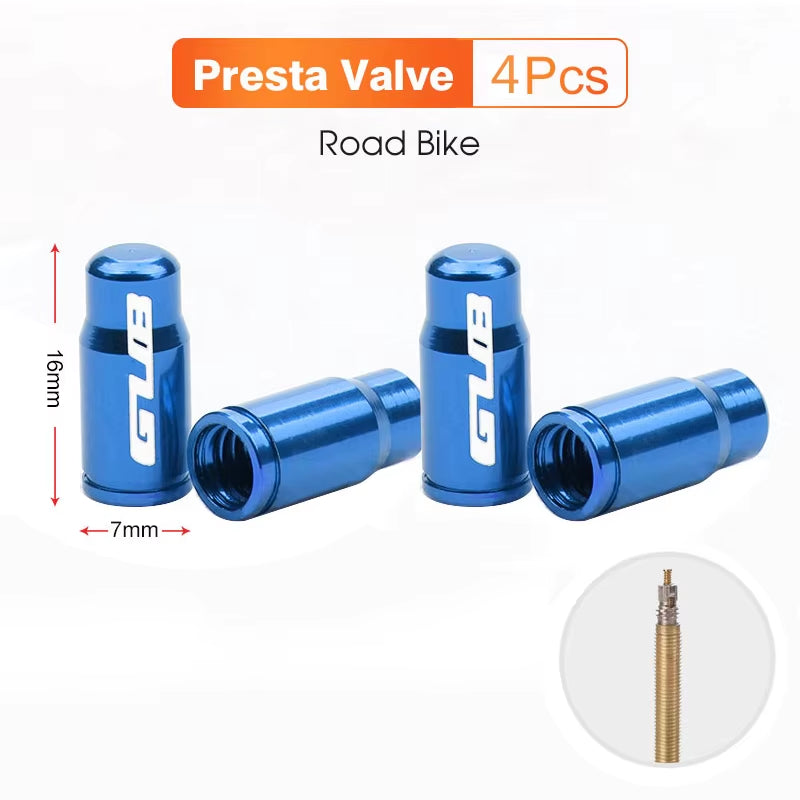 2Pcs  Aluminum CNC Bicycle Tire Valve Cap MTB Road Bike Tube Tyre Gas Nozzle Cover for AV FV Schrader Presta Valve Dustproof