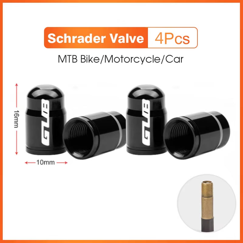 2Pcs  Aluminum CNC Bicycle Tire Valve Cap MTB Road Bike Tube Tyre Gas Nozzle Cover for AV FV Schrader Presta Valve Dustproof