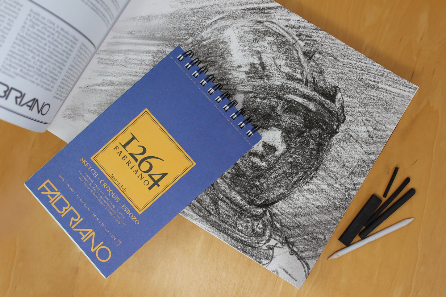 1264 Sketch Pad, Glue Bound, 18”X24”, 60 Lb, 100 Sheets, 100% Alpha-Cellulose, Sketching & Drafting