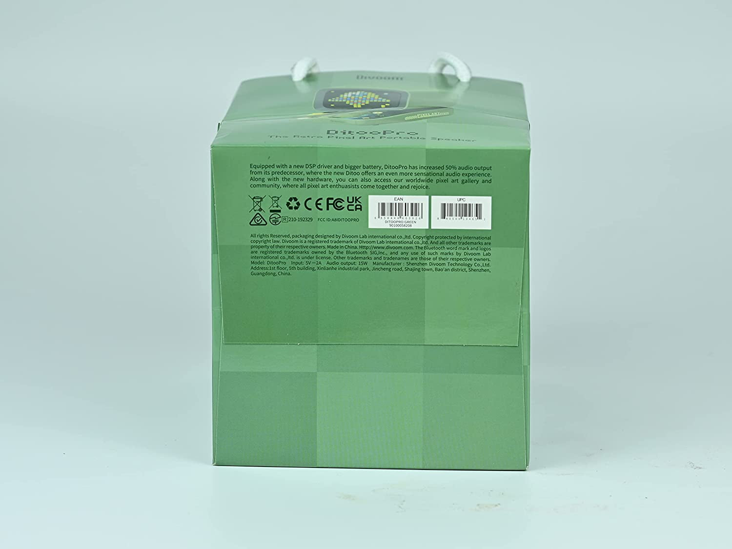 Ditoo Pro Programmable Pixel Art Led-Bluetooth-Speaker Showing-Clock Emoji DIY Design for Home Wedding Party Decoration with Wireless App Control (Green)