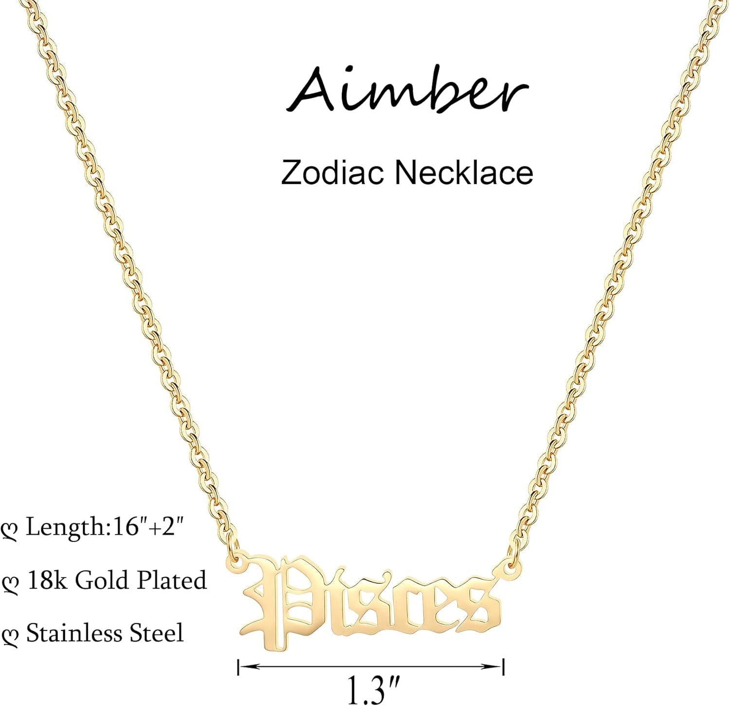 18K Gold Plated Astrology Necklace for Women Jewelry,12 Zodiac Pendant Horoscope Constellations Necklace