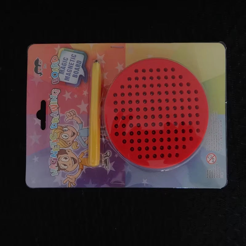 Magnetic Ball Sketch Pad Tablet Drawing Pen Board with Magnetic Stylus for Kid Montessori Educational Trip Activities Magnet Toy