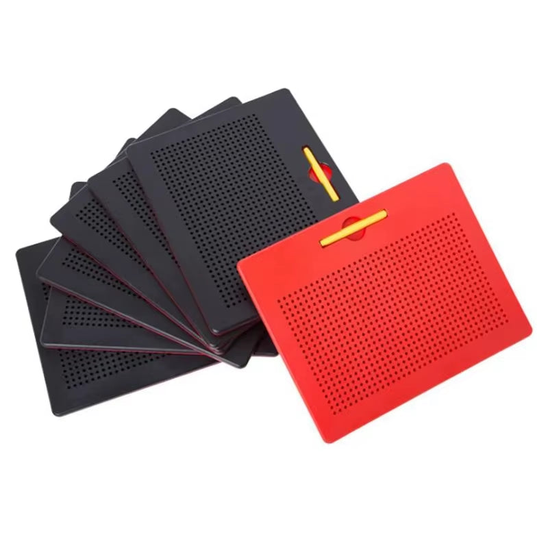 Magnetic Ball Sketch Pad Tablet Drawing Pen Board with Magnetic Stylus for Kid Montessori Educational Trip Activities Magnet Toy