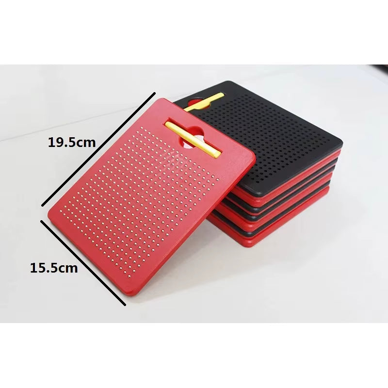 Magnetic Ball Sketch Pad Tablet Drawing Pen Board with Magnetic Stylus for Kid Montessori Educational Trip Activities Magnet Toy
