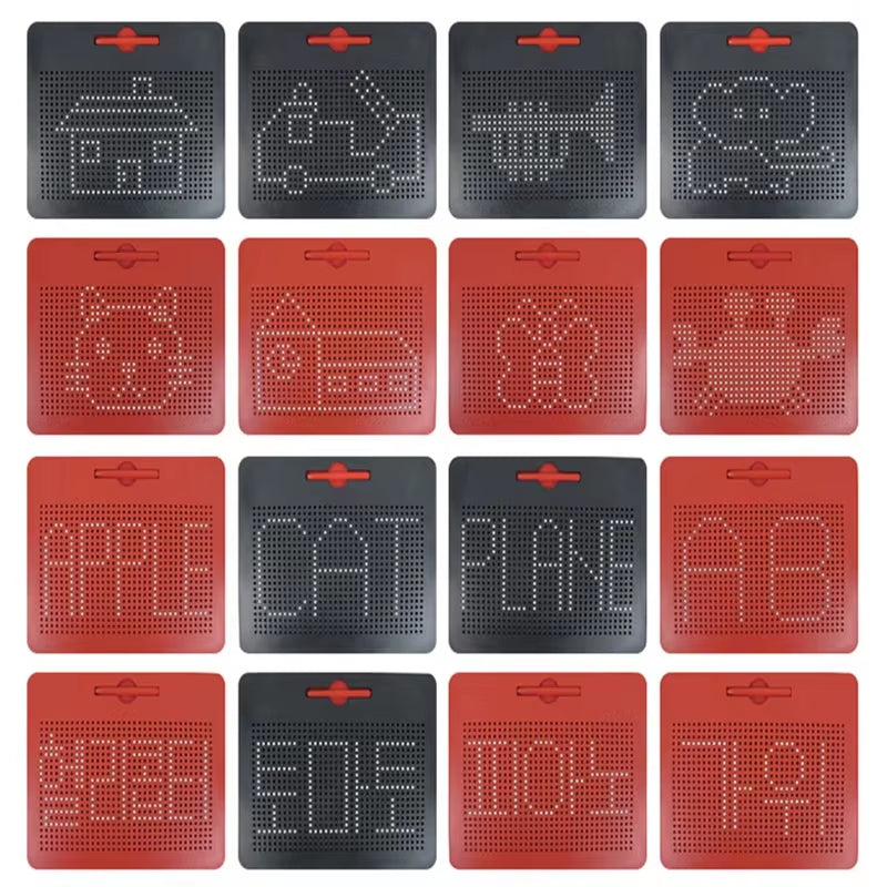 Magnetic Ball Sketch Pad Tablet Drawing Pen Board with Magnetic Stylus for Kid Montessori Educational Trip Activities Magnet Toy