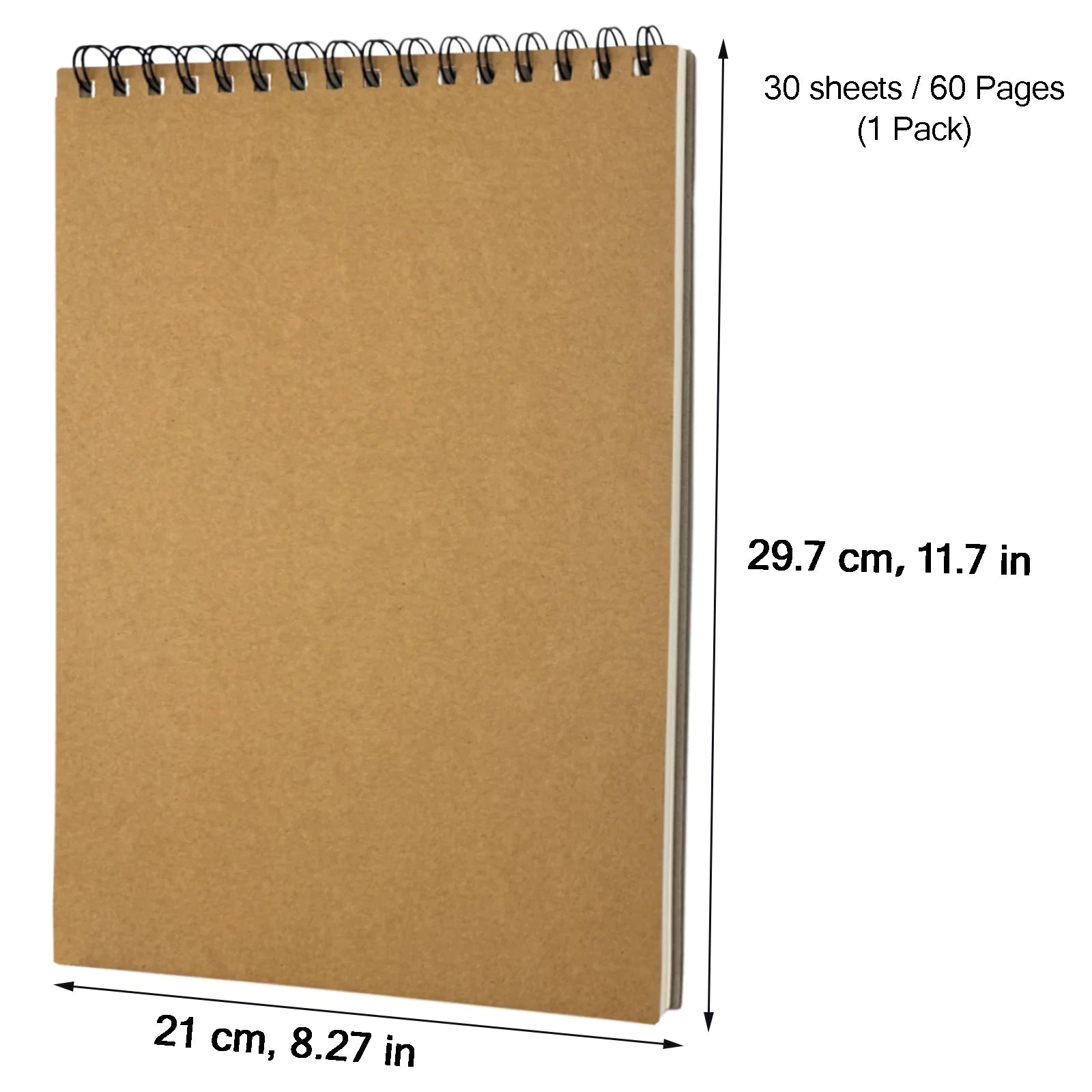 9"X12" Sketch Book 120Gsm, 2 Pack Top Spiral Bound Sketch Pad for Drawing, Acid-Free Paper 60 Sheets A4 Art Sketchbook Pad for Beginners Adult Artists