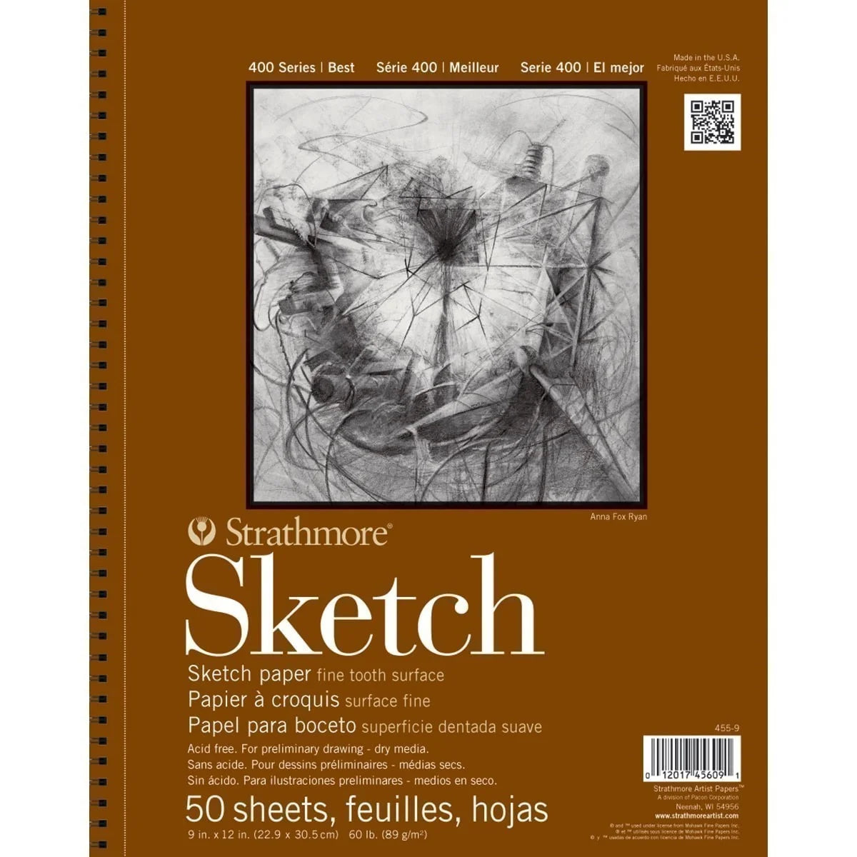 Sketch Spiral Paper Pad 11"X14"-100 Sheets