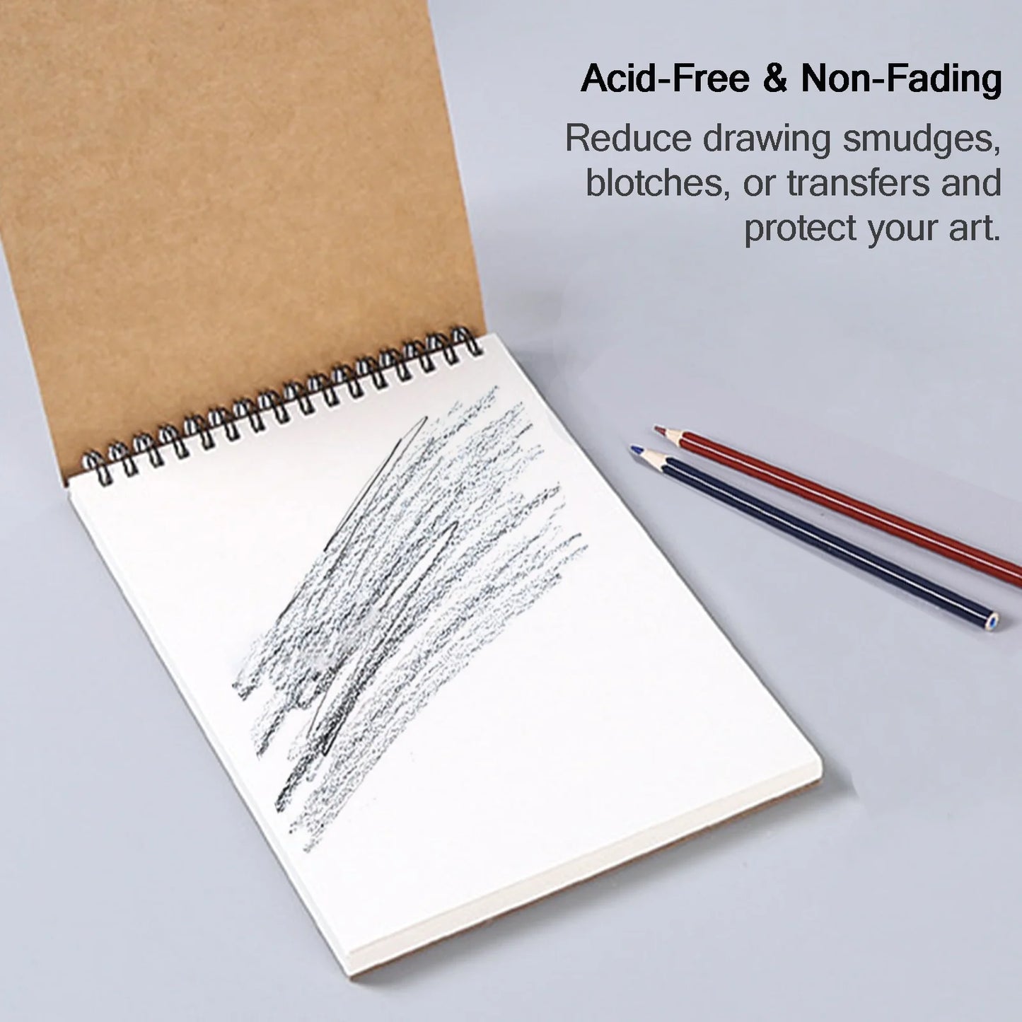 9"X12" Sketch Book 120Gsm, 2 Pack Top Spiral Bound Sketch Pad for Drawing, Acid-Free Paper 60 Sheets A4 Art Sketchbook Pad for Beginners Adult Artists