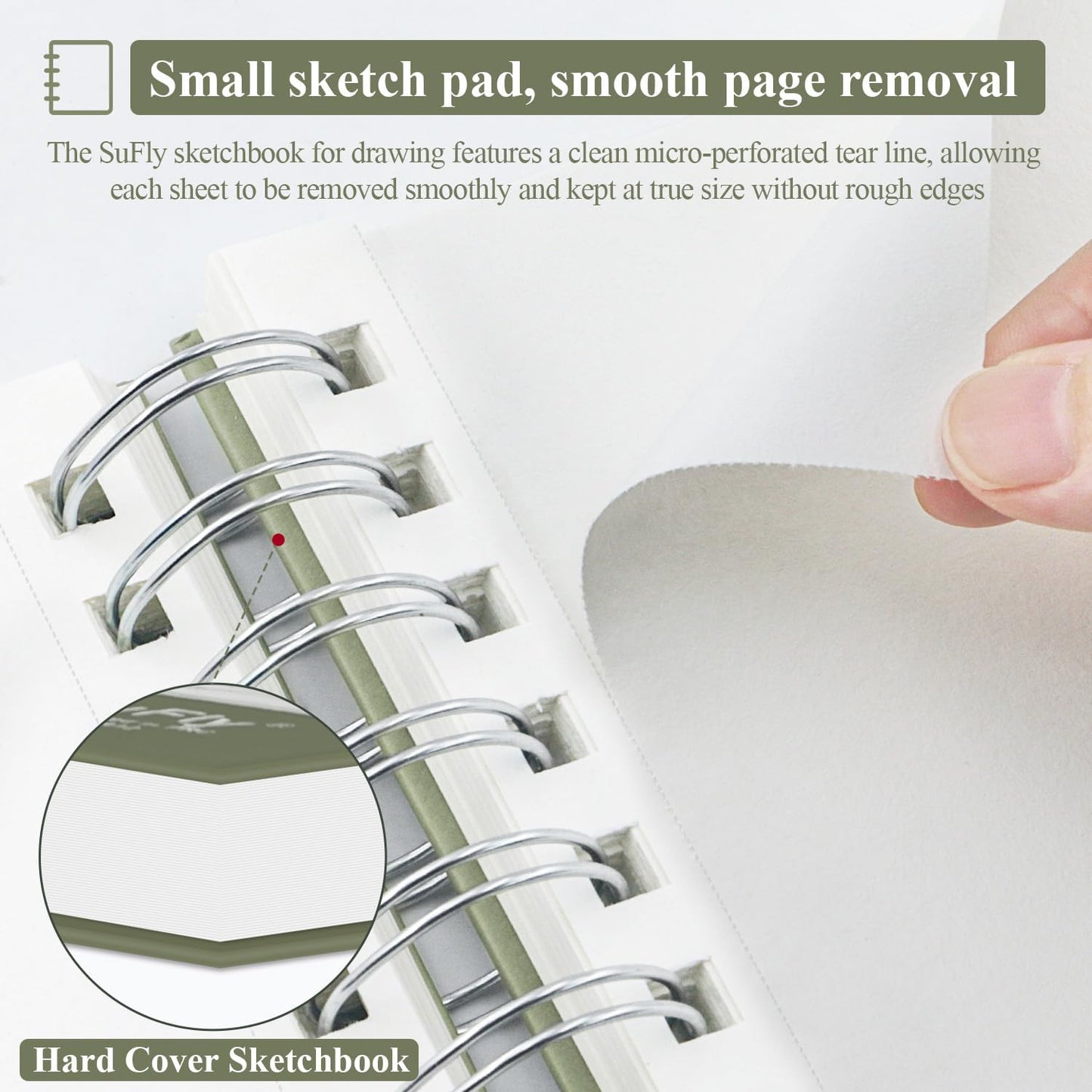 Small Sketch Book 5.5"X8.5", 2-Pack Mini Sketchbook, Spiral Bound Sketchbook Hardcover with 200 Sheets of 68Lb/100Gsm Mini Drawing Pad Paper, Small Sketch Pads for Drawing for Adults & Kids.