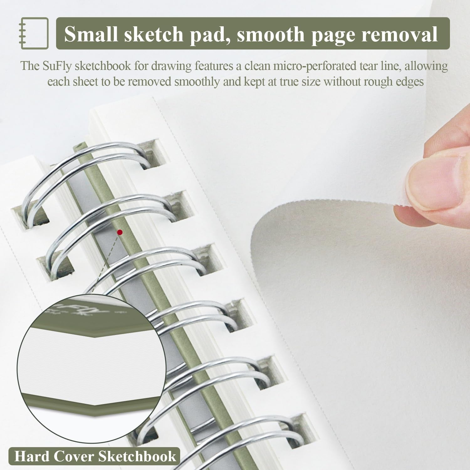 Small Sketch Book 5.5"X8.5", 2-Pack Mini Sketchbook, Spiral Bound Sketchbook Hardcover with 200 Sheets of 68Lb/100Gsm Mini Drawing Pad Paper, Small Sketch Pads for Drawing for Adults & Kids.